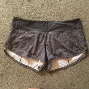 gray speed up lululemon shorts